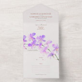 フローラウォーターカラーランキッズテラコッタ結婚ズ オールインワン招待状 (内側)