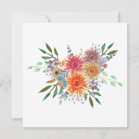 フローラウォーターカラーリハーサルディナー招待状 招待状 (裏面)