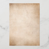 フローラウォーターカラーヴィン結婚ヤード金ゴールド 箔招待状 (裏面)