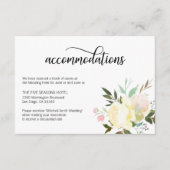 フローラウォーターカラー結婚クリームズアコモデーションカード エンクロージャーカード (正面)