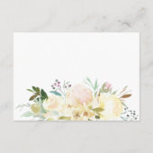 フローラウォーターカラー結婚クリームズアコモデーションカード エンクロージャーカード (裏面)