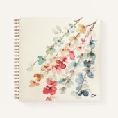 フローラウォーターフォールスパイラルノートブック ノートブック (正面)