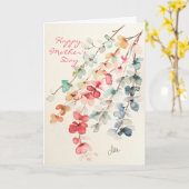 フローラウォーターフォールドマザーズデイカード カード (黄色い花)