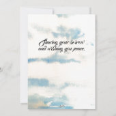 フローラウォーターフォールフラットシンパンスカード サンキューカード (裏面)