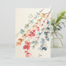 フローラウォーターフォールフラットシンパンスカード サンキューカード