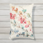 フローラウォーターフォール16"x12"アクセントピロー アウトドアクッション (正面(縦))