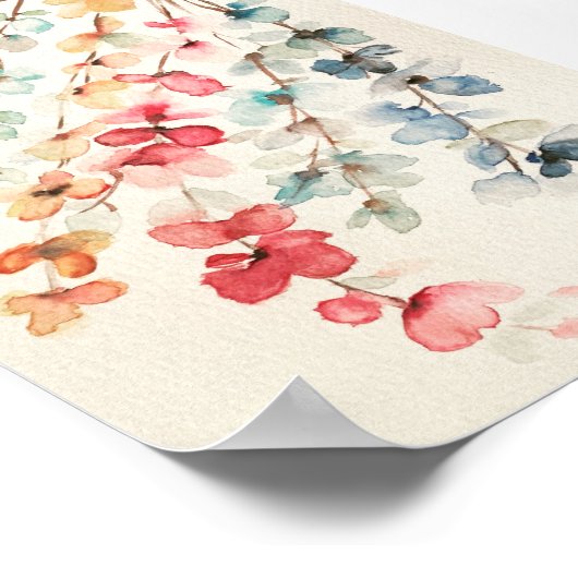 フローラウォーターフォールPremium Canvasポスター(5 x 7) ポスター (角)