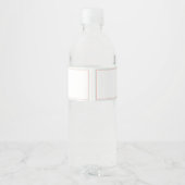 フローラウォーターボトルラベル赤ちゃんシャワーサンゴ&ティール（緑がかった色） ペットボトルラベル (裏面)