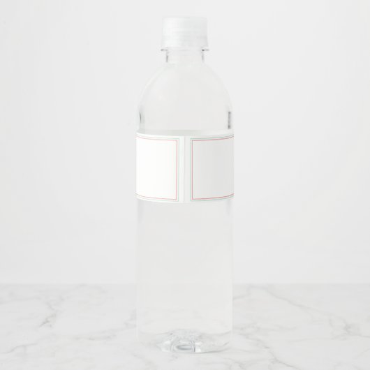 フローラウォーターボトルラベル赤ちゃんシャワーサンゴ&ティール（緑がかった色） ペットボトルラベル (裏面)