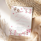 フローラウォーター色さくらんぼブロッサムブライダルシャワー 招待状