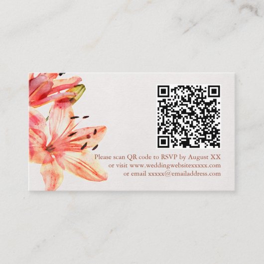 フローラウォーター色ユリテラコッタ エンクロージャーカード (正面)