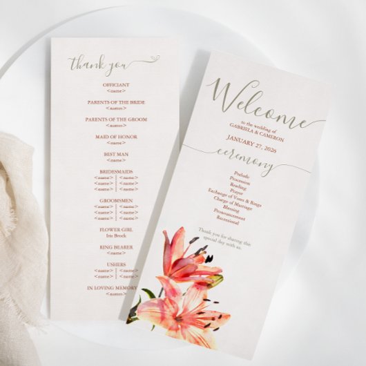 フローラウォーター色ユリテラコッタ プログラム