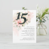 フローラウォーター・カラーキンセアニェラ15th誕生日パーティー 招待状 (スタンド正面)