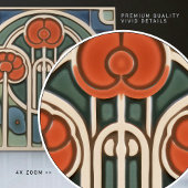 フローラウォールデコールアールヌーボーヴィンテージデコ タイル