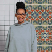 フローラウォールデコールアールヌーボーヴィンテージデコ タイル