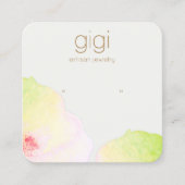 フローラウオータースタッドイヤリング表示ホルダー スクエア名刺 (正面)