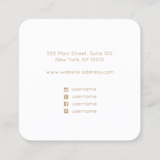 フローラウオータースタッドイヤリング表示ホルダー スクエア名刺 (裏面)