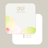 フローラウオータースタッドイヤリング表示ホルダー スクエア名刺