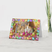 フローラウサギと卵イースター カード (正面)