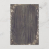 フローラウッドと金ゴールド結婚ズインフォメーションゲスト エンクロージャーカード (裏面)