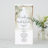 フローラウッドアーチグリーンリーバラ結婚式 プログラム (スタンド正面)