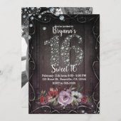 フローラウッドダイヤきらきら光るモンド16バースデーパーティー写真 招待状 (正面/裏面)