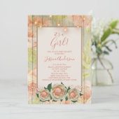 フローラウッドバラメイスンジャイルライトベビーシャワー 招待状 (スタンド正面)