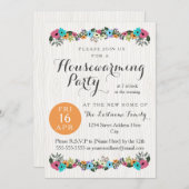 フローラウッドランズ引っ越し祝いパーティーパーティの招待状 招待状 (正面/裏面)