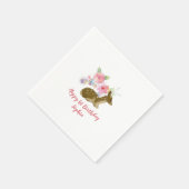 フローラウッドランドガールの誕生日 スタンダードカクテルナプキン (角)