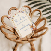 フローラウッドランドキツネベビーシャワー サンキューカード