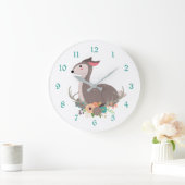 フローラウッドランドディアアンドアントラー ラージ壁時計 (ホーム)