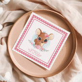 フローラウッドランドディアベビーシャワー スタンダードカクテルナプキン
