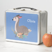 フローラウッドランドディアーパーソナライズされた メタルランチボックス (インサイチュ)