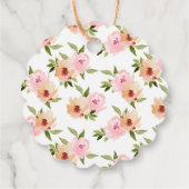 フローラウッドランドバビシャワーパーティーの好意ラベル フェイバータグ (裏面)