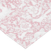 フローラウッドランドバラピンクフォレスト動物パターン テーブルクロス (アングル)