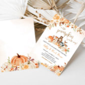 フローラウッドランド動物の赤ちゃんシャワー 招待状