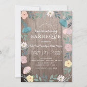 フローラウッド素朴引っ越し祝いパーティーBBQ 招待状 (正面)