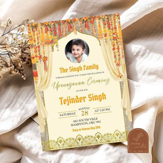 フローラウパナヤナムインディアンボーイヤノイ式 招待状