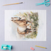 フローラウマの水色 薄葉紙 (クラフト)