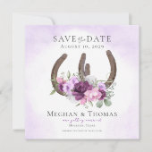 フローラウマの靴パープル日付を保存 (正面)