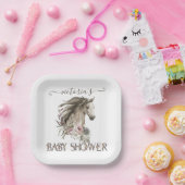 フローラウマランチベビーシャワー ペーパープレート (パーティー)