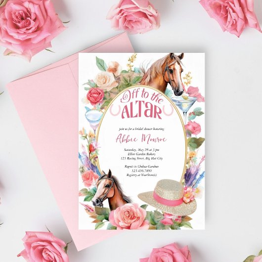 フローラウマンドカクテルダービーブライダルシャワー 招待状