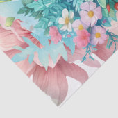 フローラウミガメとピンクの花 薄葉紙 (詳細)