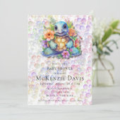 フローラウミガメの泡ベビーシャワー 招待状 (スタンド正面)