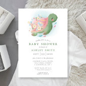 フローラウミガメ航海の海魚の赤ちゃんシャワー 招待状