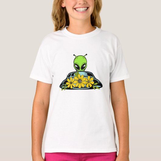 フローラエイリアン宇宙船 Tシャツ (正面)