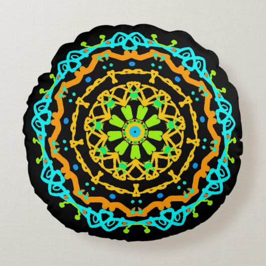 フローラエキサイトラウンド装飾用クッション ラウンドクッション (正面)