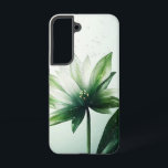 フローラエコー SAMSUNG GALAXY S22ケース<br><div class="desc">白い背景を横切る波の中で花のエコーが消える。</div>