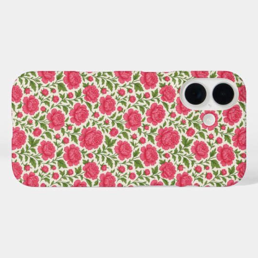 フローラエステティックラッシュピンク牡丹 Case-Mate iPhoneケース (裏面 (横))