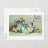 フローラエッグシェルボートヴィンテージ ポストカード (正面/裏面)